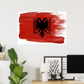 Albanien Flaggenposter Poster (Heimbüro)