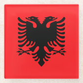 Albanien Glasuntersetzer (Vorderseite)