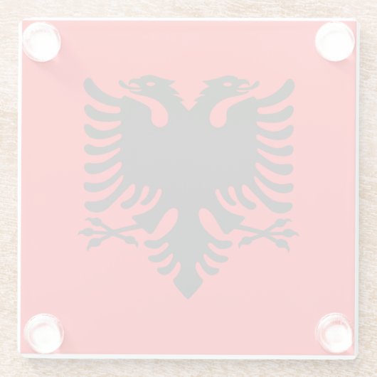 Albanien Glasuntersetzer (Rückseite)