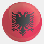 Albanien-Icon-Flagge Runder Aufkleber (Vorderseite)