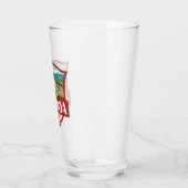 Albanien Illustration Retro Abzeichen Glas (Links)