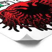 Albanien - Irish Ireland Treots Flag Poster (Ecke)