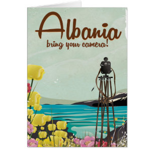 Albanien Kamera Vintage-Reiseposter