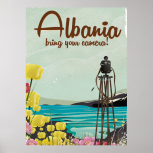 Albanien Kamera Vintage-Reiseposter Poster