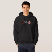 Albanien Kanada Herzschlag Albanien Kanadische Fla Hoodie (Vorne ganz)