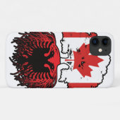 Albanien - kanadische Baumroots-Fahne Case-Mate iPhone Hülle (Rückseite (Horizontal))