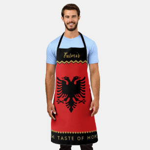 Albanien-Kochschürze, Küche, albanische Flagge Sch Schürze