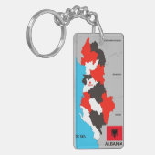 Albanien-Länderflagge Schlüsselanhänger (Vorderseite links)
