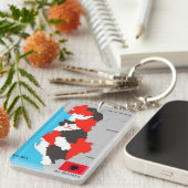 Albanien-Länderflagge Schlüsselanhänger (Vorderseite rechts)