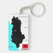 Albanien-Länderflagge Schlüsselanhänger (Rückseite)
