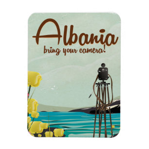 Albanien-LandschaftsVintages Reiseplakat Magnet