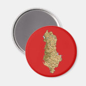 Albanien Map Magnet (Vorderseite/Rückseite)