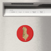 Albanien Map Magnet (In Situ (Geschirrspüler))