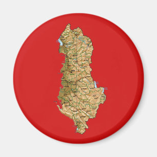Albanien Map Magnet
