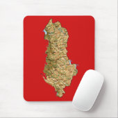 Albanien Map Mousepad (Mit Mouse)