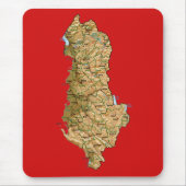 Albanien Map Mousepad (Vorne)