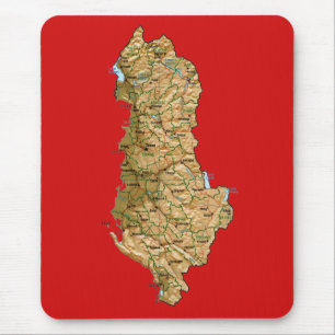 Albanien Map Mousepad