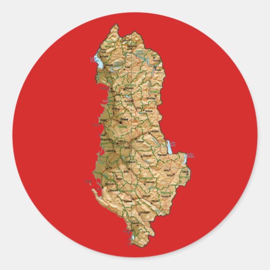 Albanien Map Sticker (Vorderseite)