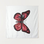 Albanien Monarque Butterfly Flag Wandteppich (Vorderseite (Horizontal))