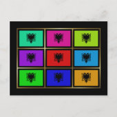 Albanien Multihue Flags Postkarte (Vorderseite)