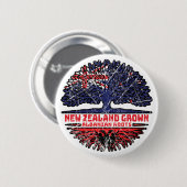 Albanien Neuseeländer Neuseeländischer Baum Button (Vorne & Hinten)