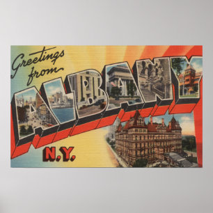 Albanien, New York - große Buchstabe-Szenen 2 Poster