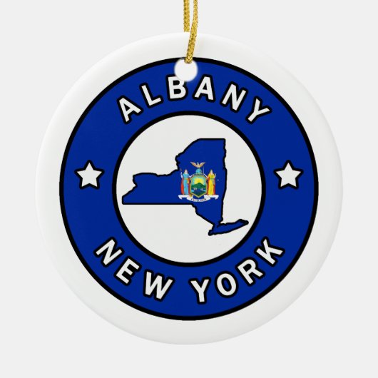Albanien New York Keramik Ornament (Vorne)
