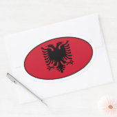 Albanien Oval Flag Sticker (Umschlag)