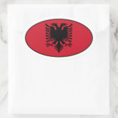 Albanien Oval Flag Sticker (Tasche)