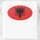 Albanien Ovaler Aufkleber (Tasche)