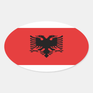 Albanien Ovaler Aufkleber