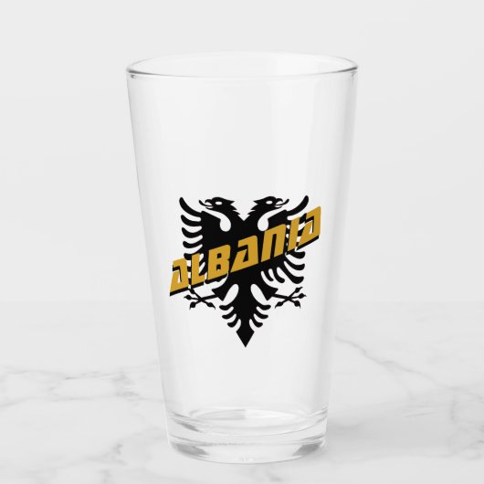 Albanien - Patriotisches Party und albanische Flag Glas (Vorderseite)