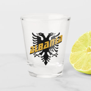 Albanien - Patriotisches Party und albanische Flag Schnapsglas