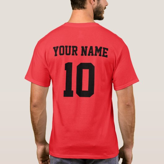 Albanien Personalisiert National Team Jersey T-Shirt (Rückseite)