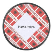 Albanien - Personalisierte albanische Flagge Eishockey Puck (Vorderseite)