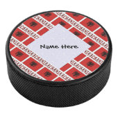 Albanien - Personalisierte albanische Flagge Eishockey Puck (3/4)