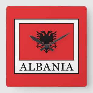 Albanien Quadratische Wanduhr