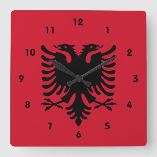 Albanien Quadratische Wanduhr (Vorderseite)
