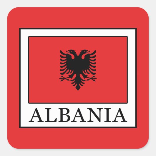 Albanien Quadratischer Aufkleber (Vorderseite)