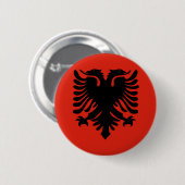 Albanien-Qualitäts-Flagge Button (Vorne & Hinten)