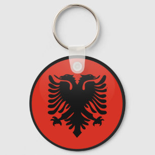 Albanien - Qualitätsflaggenkreislauf Schlüsselanhänger