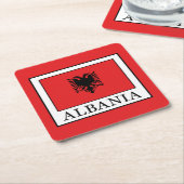 Albanien Rechteckiger Pappuntersetzer (angewinkelt)