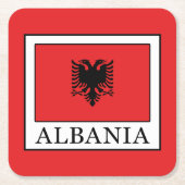 Albanien Rechteckiger Pappuntersetzer (Vorderseite)