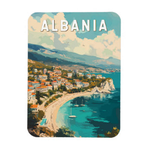 Albanien Reise Kunst Vintage Magnet