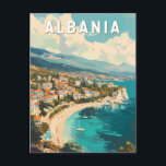 Albanien Reisen Kunst Vintag Postkarte<br><div class="desc">Albanien Vektorgrafik Design. Albanien,  auf der südöstlichen Balkanhalbinsel,  ist ein kleines Land mit adriatisch-ionischen Küsten und ein von den Alpen durchquertes Landesinnere.</div>