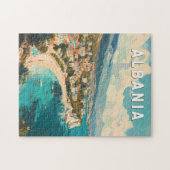 Albanien Reisen Kunst Vintag Puzzle (Horizontal)