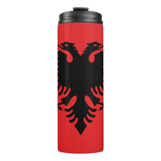 Albanien Reisen Mug, patriotische albanische Flagg Thermosbecher (Vorderseite)