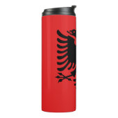 Albanien Reisen Mug, patriotische albanische Flagg Thermosbecher (Nach links gedreht)