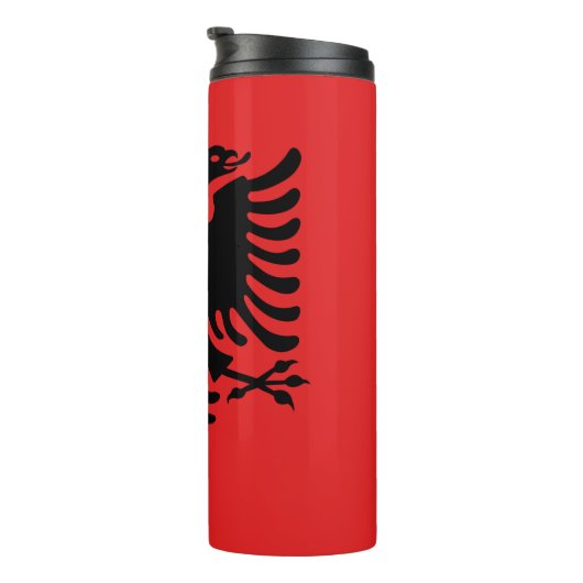 Albanien Reisen Mug, patriotische albanische Flagg Thermosbecher (Nach rechts gedreht)