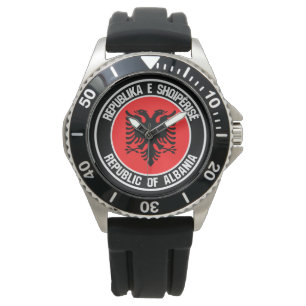 Albanien Runde Emblem Armbanduhr